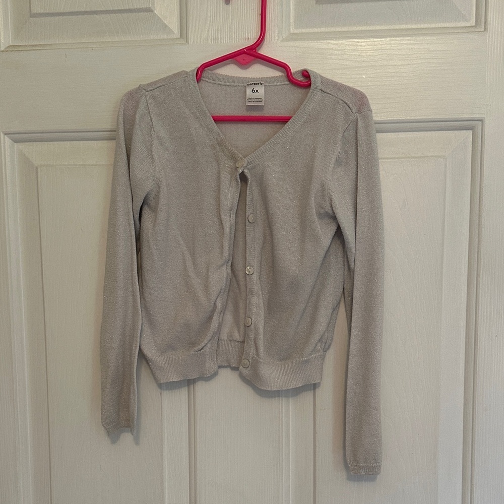 Silver/ Gray Cardigan Sweater